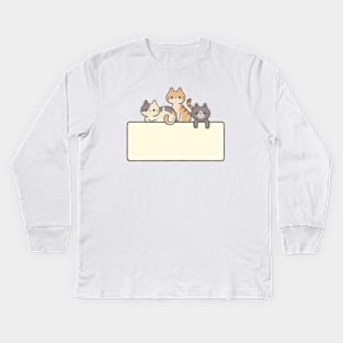 Cat Miaw Kids Long Sleeve T-Shirt